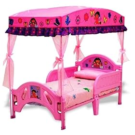 Dora the Explorer Toddler Bed with Canopy by Delta Enterprise Corp