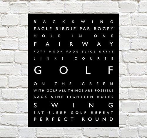 Golf - Golf Personalized Prints - Typography Prints - Golf Poster - Golf Decor