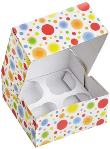Wilton 415-0735 3-Pack 4-Cavity Circles Cupcake Box