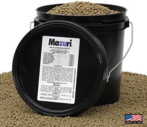 Mazuri Koi Platinum Nuggets, An Extruded, Floating, Complete Diet Designed For Koi &amp; Large Goldfish Greater Than 6 Inches Long In Ponds, Tanks And Aquariums, 4 lbs(1.8kg)