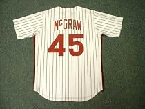 TUG McGRAW Philadelphia Phillies 1980 Majestic Cooperstown Throwback Home Baseball Jersey