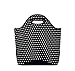 BUILT NY Everyday Shopper Designer Neoprene Tote Bag, Mini Dot Black & White (EDT1-MBW)