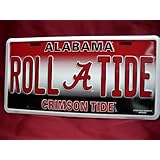Alabama Roll A Tide Crimson Tide Football Fan License Plate Car Tag Sign