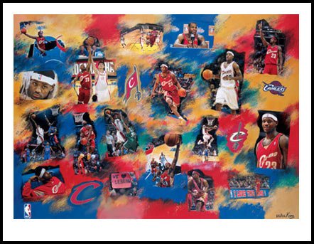 Cleveland Cavaliers - LeBron James - Rookie of the Year - Wood Mounted Poster Print