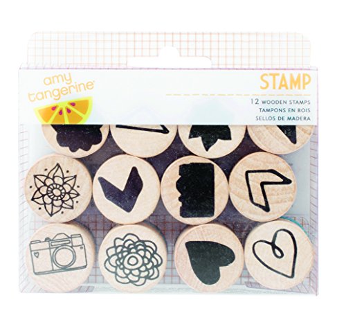 American Crafts Amy Tangerine Rise and Shine Icon Stamps