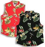 Bird of Paradise Display Women's Hawaiian Aloha Sleeveless Blouse - Regular and Plus Size