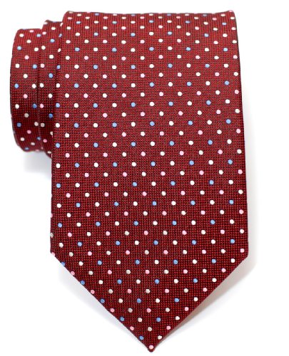 Retreez Vintage Three-Colour Polka Dots Woven Men's Tie Necktie - 5 Colors
