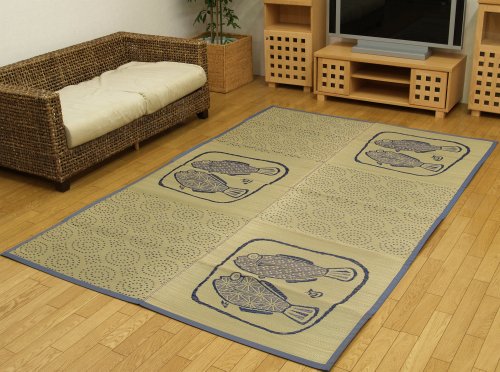 アウトレット国産花ござカーペット(敷詰めタイプ) 『旬(しゅん)』 サイズ：江戸間2畳(約174×174cm)(#4103601*)【アウトレット品】【少々難あり商品】【在庫限り！】 