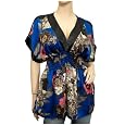 Plus Size Smocked Empire Waist Kimono Top