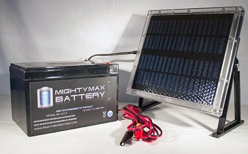 12V 12AH Battery for Invacare Zoom 300 + 12V Solar Panel - Mighty Max Battery brand product