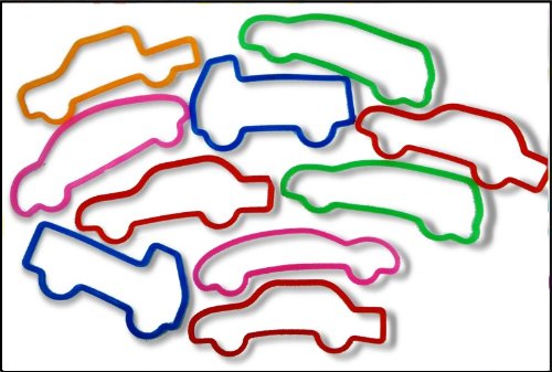 silly car shaped rubba bandz 12 pack 11  more detail click!