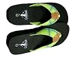 Corkey's Thick Sole Green Plaid Sandles for Women