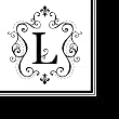 Monogram Elegant Initial Luncheon Napkin - L Monogram Elegant Initial Luncheon Napkin - L