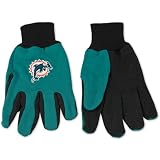 Miami Dolphins Jade & Black Jersey Work Gloves Nfl Mcarthur Towels R1315ttg