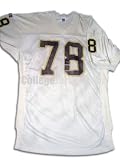 White No. 78 Game Used Central Michigan Russell Football Jersey