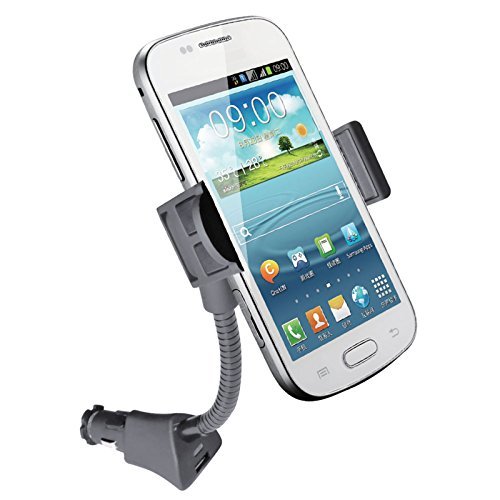 Tech Junkie Car Mount for Universal 3.5"-5.3" Mobiles - Retail Packaging - Black