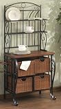 Iron / Wicker Baker's Rack