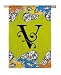 Gablecrest Monogram Silk Reflections Garden Size Flag - V