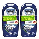 Gillette Fusion ProGlide Silvertouch Test-Wochen Rasierer, 2er Pack (2 x 1 St�ck)