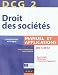 DCG 2 - Droit des soci�t�s 2011/2012 - 5e �d. - Manuel et applications, questions de cours corrig�es