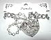 I Love Mom Charm Bracelet Heart Locket Angel Clear Pink Crystal