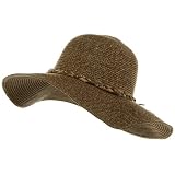 Ladies Sewn Braid Toyo Hats(01)-Brown W35S25B