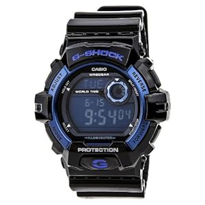 Casio Men's G8900A-1CR G-Shock Shock Resistant Black and Blue Resin Digital Sport Watch