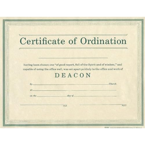 deacon ordination certificate