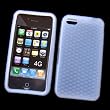 Apple iPhone 4 & 4S Skin Case Protector (AT&T) Soft Silicone "Basket Weave Texture Grip" Clear