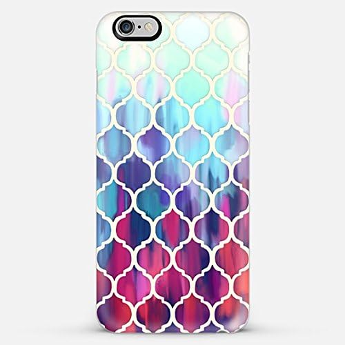 Casetify Moroccan Meltdown in pink, purple & aqua - iPhone 6 Plus Case (Frosty White)