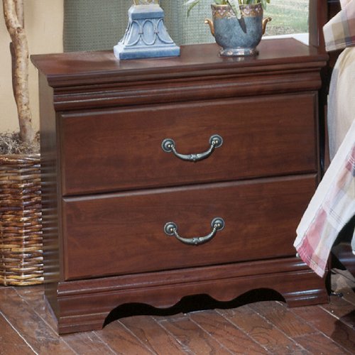 Cherry Two Drawer Nightstand