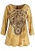 Avenue Plus Size Embellished Tie Dye Medallion Top (NATURAL,18/20)