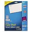 Avery : Easy Peel Return Address Labels for Inkjet Printer, 1/2 x 1-3/4, White, 2,000/PK -:- Sold as 1 PK