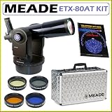 Meade ETX-80 AT-TC-BB Astro Telescope Kit with Meade ETX80 Telescope Hard Case + Celestron Sky Map Star Chart Book + Meade Lunar & Planetary Color 4 Filter Set