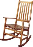 Coaster Southern Country Plantation Porch Rocker/Rocking Chair, Oak Wood Finish