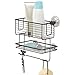 InterDesign Classico Suction Bathroom Shower Caddy Shelves for Shampoo, Conditioner, Soap.