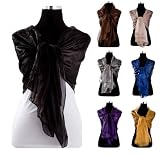Silky Iridescent Wrap Stole Shawl For Weddings Bridal Bridemaids & Evening Wear - Various Colours