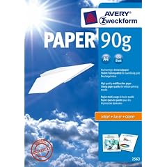 Avery Zweckform, 2563, Papier, 500 Blatt, Premium Qualit�t Inkjet+Laser-Papiere, holzfrei, wei�, blanko f�r Kopien, Korrespondenz, Farbdrucke, A4, 90g