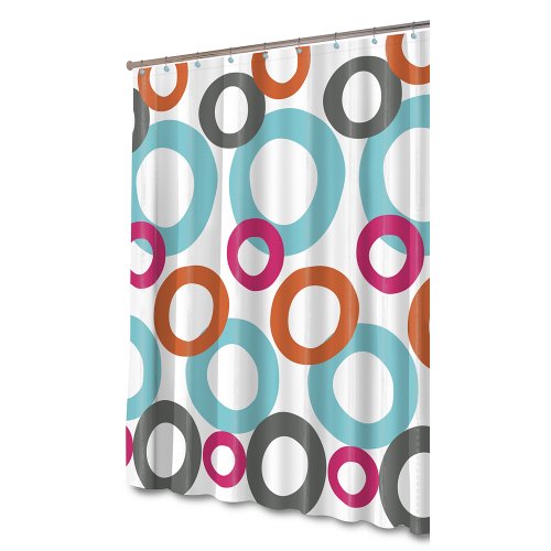 Splash Home Loophole Orange Shower Curtain