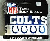 Indianapolis Colts Big Logo NFL extra wide Bulky Bandz Bracelet 2 pack *NEW*