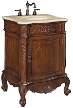 Belle Foret BF65417R Petite Single Basin Vanity, Dark Cherry