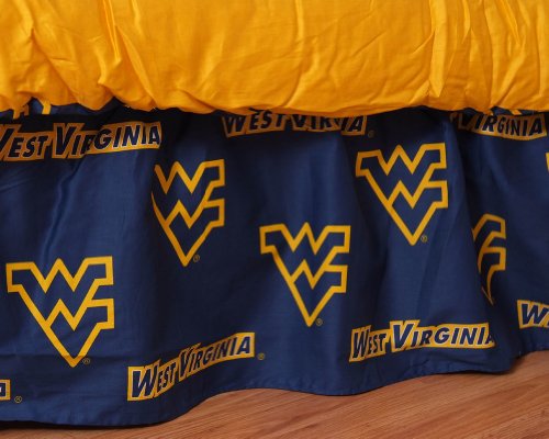 West Virginia Mountaineers Dust Ruffle Bed Skirt