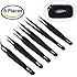 Mudder 6 Pieces Anti-static ESD Tweezers with Non-magnetic Tips for Electronics, Jewelry-making