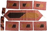 Thirteen Piece Tri-Color Banarasi Dinner Set with Golden Thread Weave and B ....