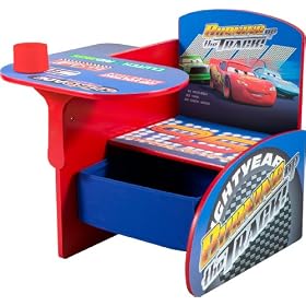 Disney Cars Chair Desk with Pull out under the Seat Storage Bin by Delta Enterprise Corp.