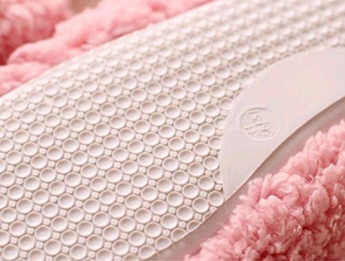 Womens Girls Mens Comfortable Cozy Rabbit House Shoes Microfiber Slippers Pink