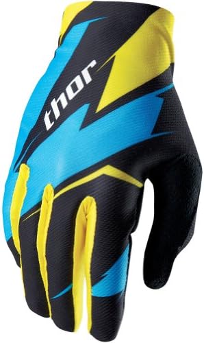 Thor MX Void Men's MX Motorcycle Gloves - Yellow/Cyan / Medium