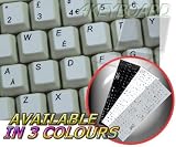 ENGLISH UK NON-TRANSPARENT KEYBOARD STICKER WITH ADDITIONAL KEYS ON WHITE BACKGROUND