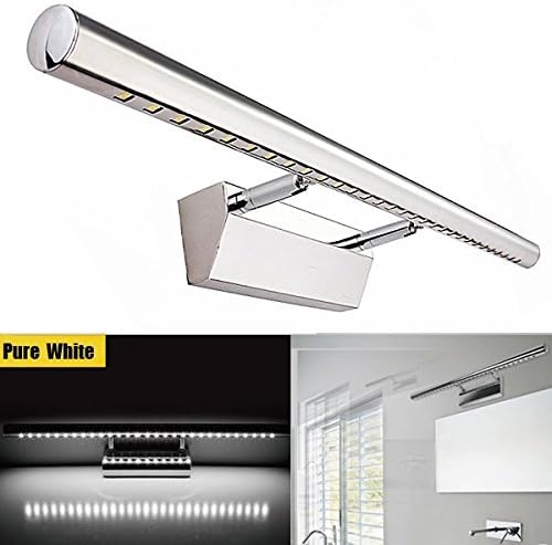 7w 30 SMD 5050 Pure White LED Mirror Front Light Lamp Bathroom Wall Stainless Steel