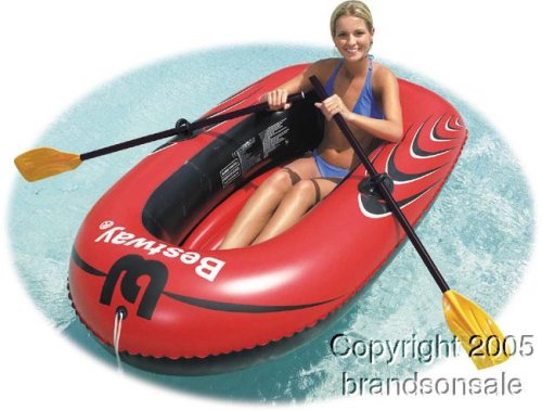 Inflatable Boat Kit With Oars and Pump